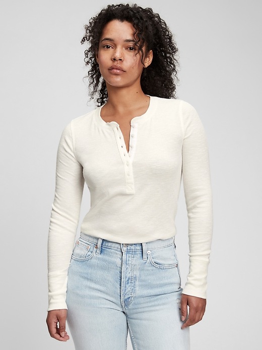 Ribbed Henley T-Shirt | Gap