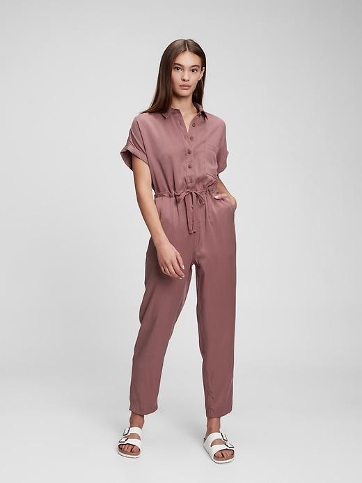 View large product image 1 of 1. TENCEL&#153 Lyocell Jumpsuit