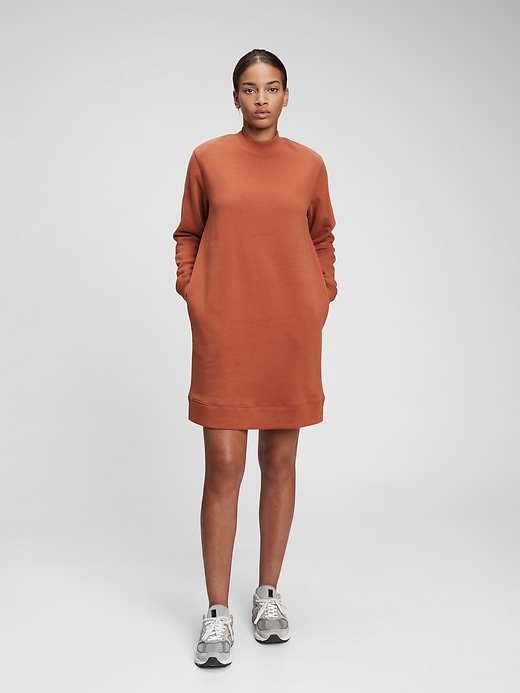 Image number 1 showing, Mockneck Sweatshirt Dress