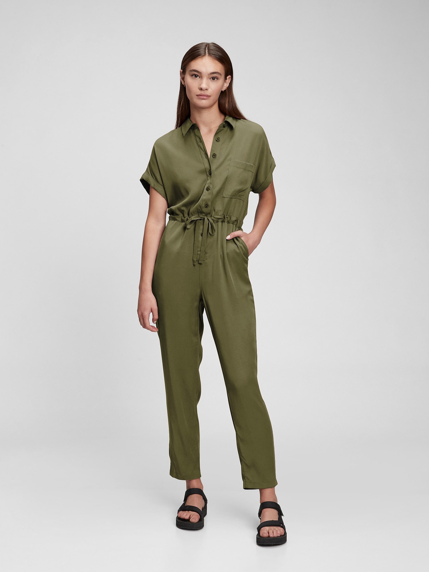Gap green jumpsuit 2025