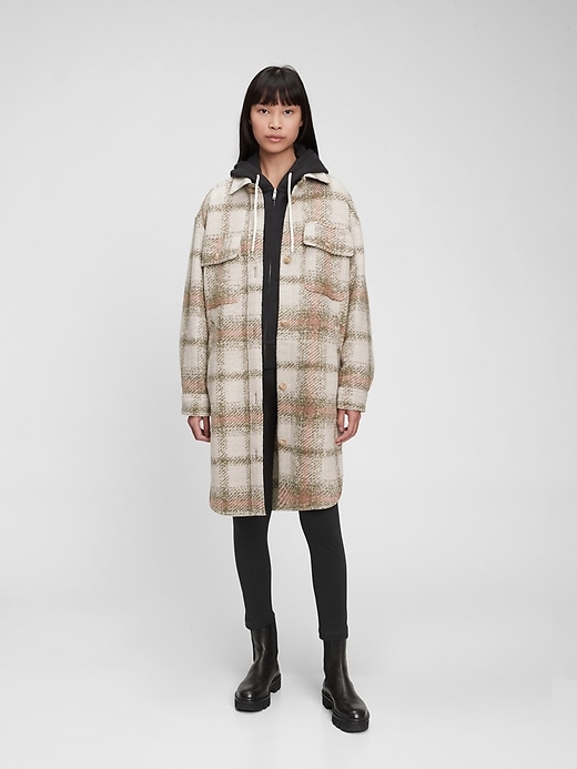 gap long puffer jacket