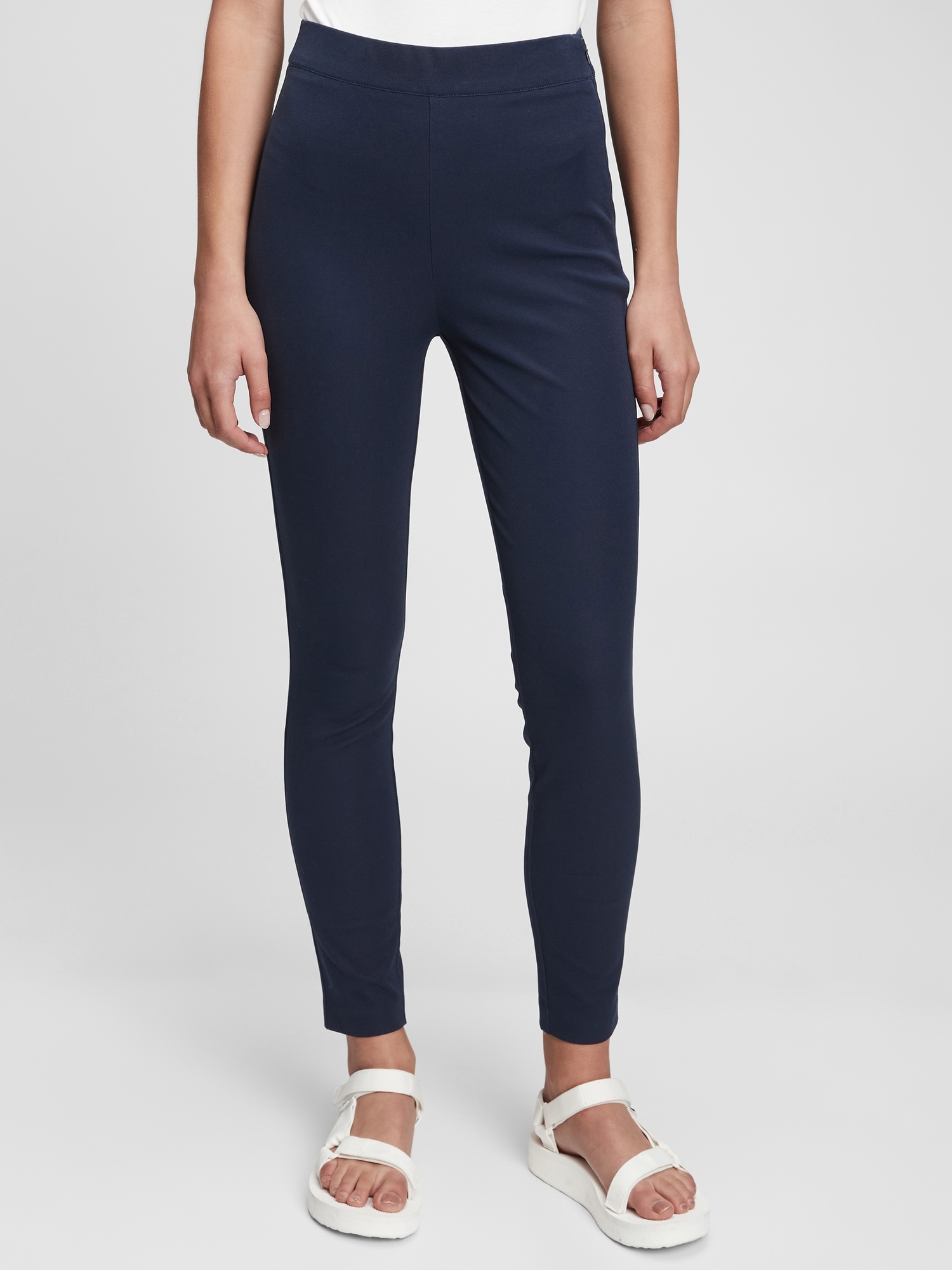 Gap High Rise Bi-stretch Leggings In Navy Blue
