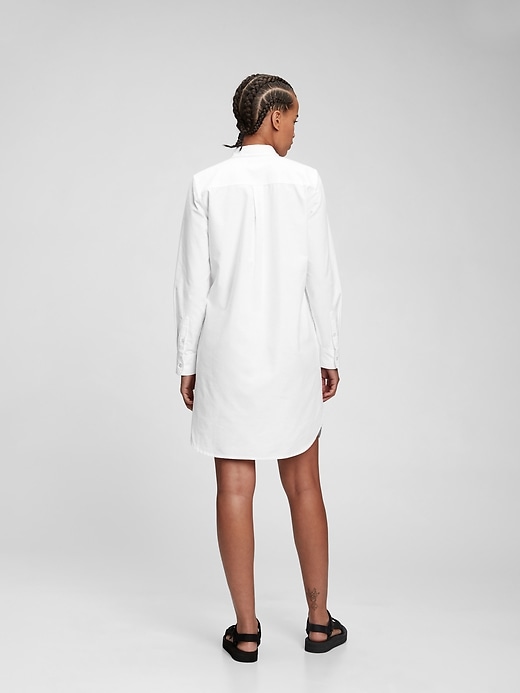 2 of 8 showing, with the color optic white of product Oxford Shirtdress