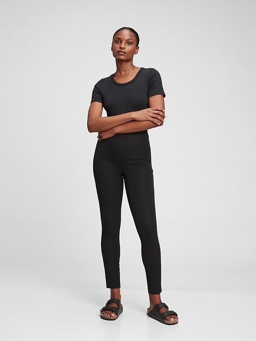 Image number 3 showing, High Rise Bi-Stretch Leggings