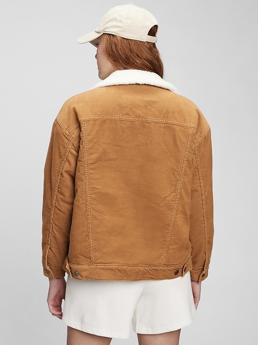 Image number 2 showing, Oversized Sherpa Cord Icon Jacket