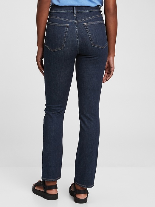 Image number 2 showing, High Rise Straight Leg Jeans with Washwell