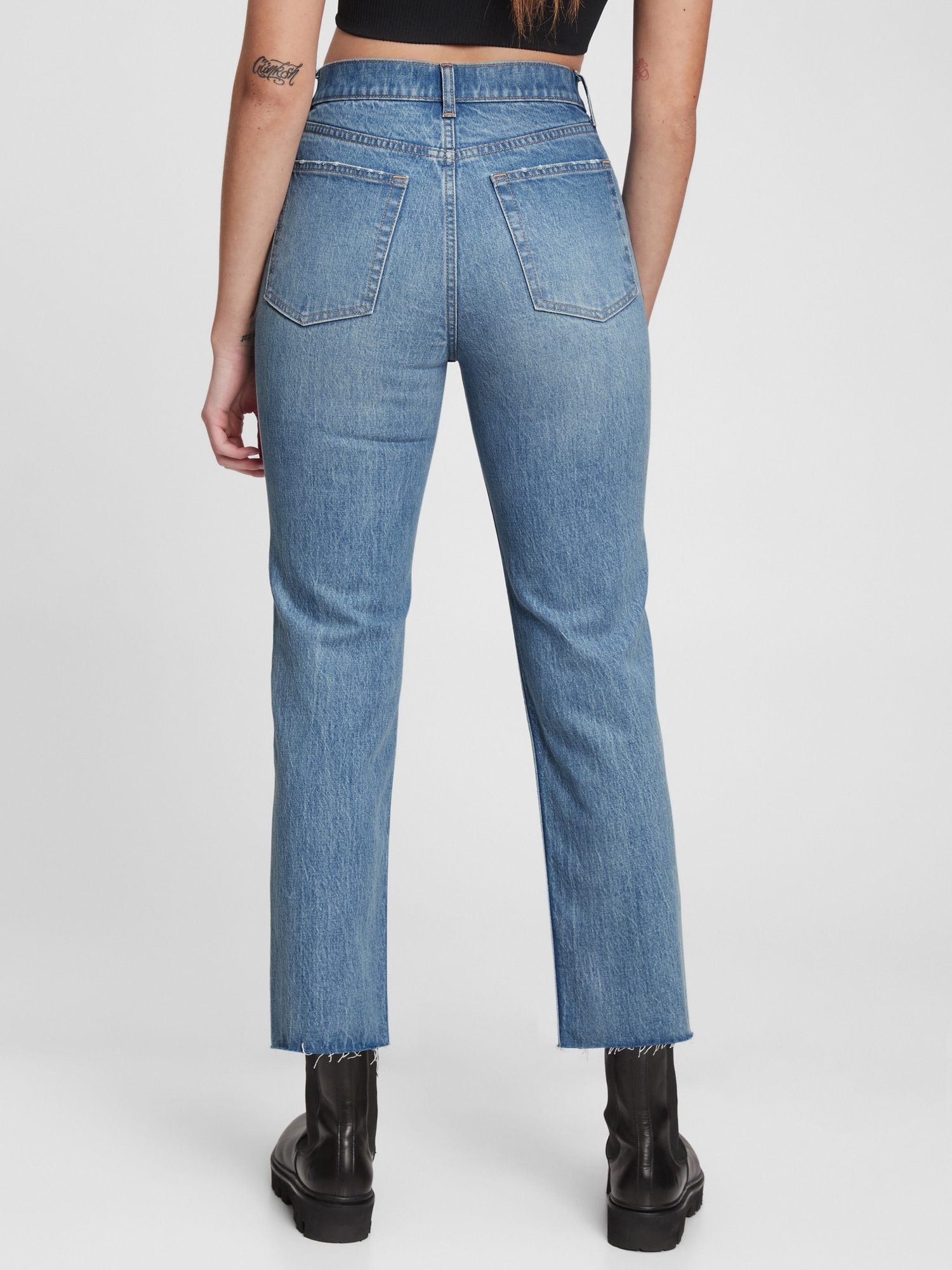 High Rise Cheeky Straight Jeans | Gap