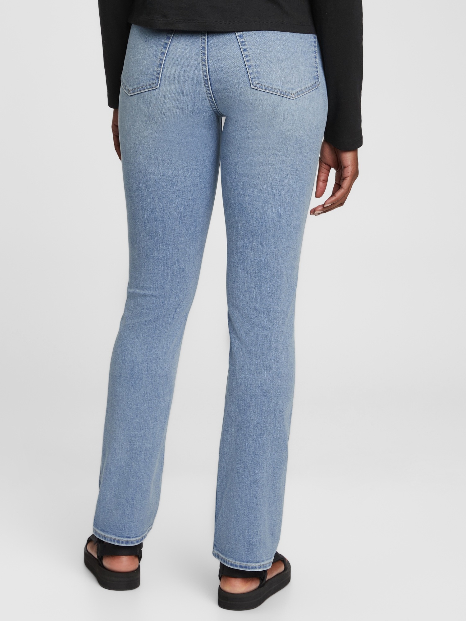 Pretty Roll Up Hem Straight Jeans For Women