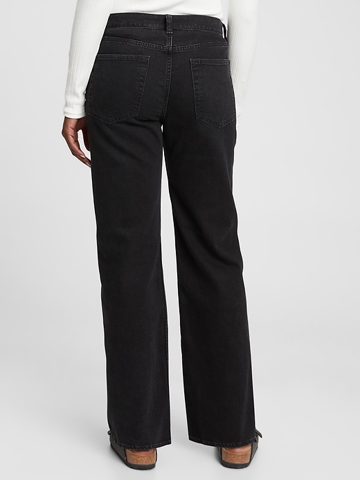 2 of 8 showing, with the color washed black of product Mid Rise '90s Loose Jeans with Washwell in Organic Cotton