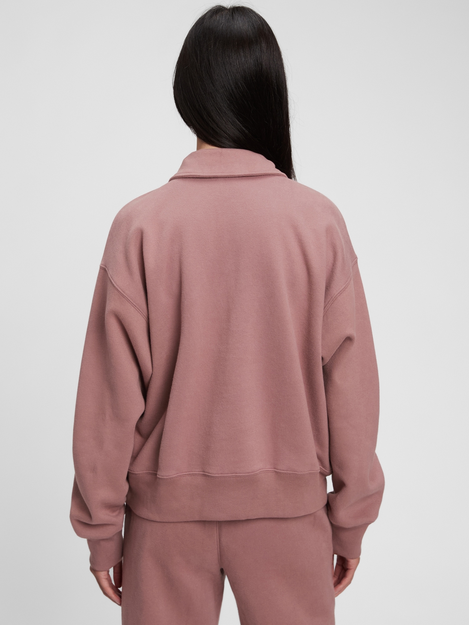 Vintage Soft Henley Collar Sweatshirt Gap