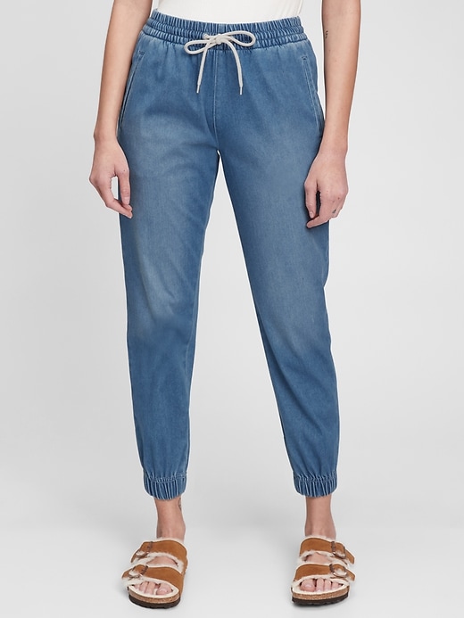 Image number 3 showing, High Rise Denim Joggers