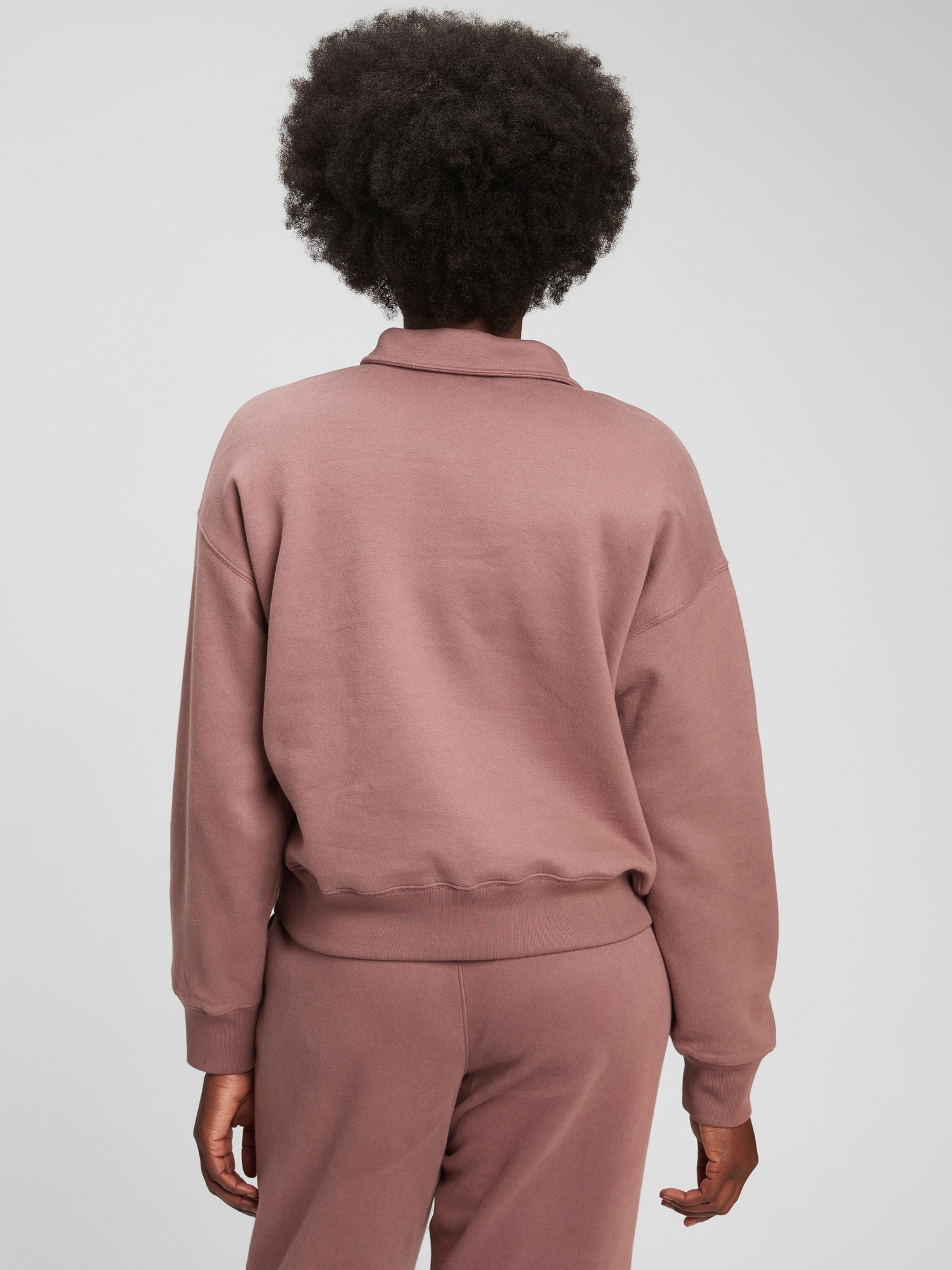 Vintage Soft Henley Collar Sweatshirt Gap