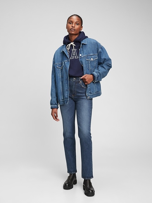 Image number 1 showing, Sky High Straight Leg Jeans