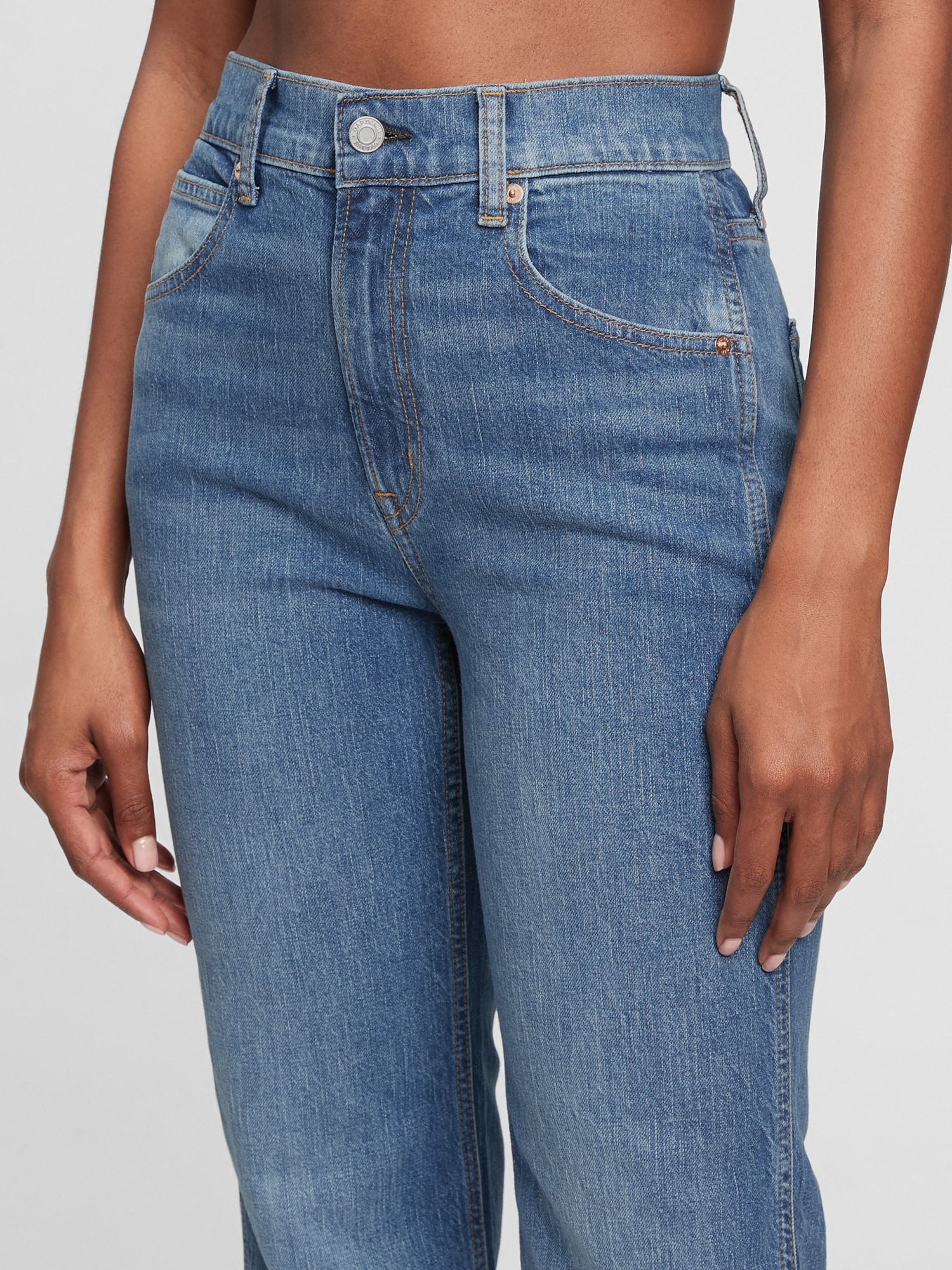 High Rise Vintage Flare Jeans with Washwell Gap