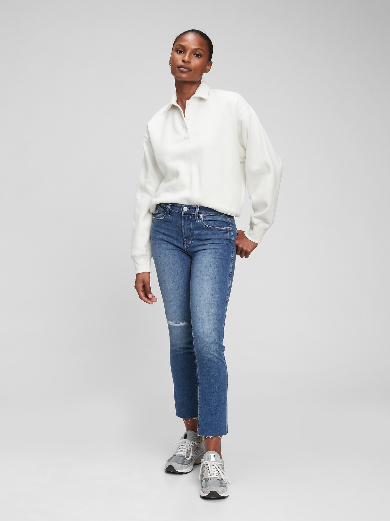 Mid Rise Vintage Slim Jeans with 