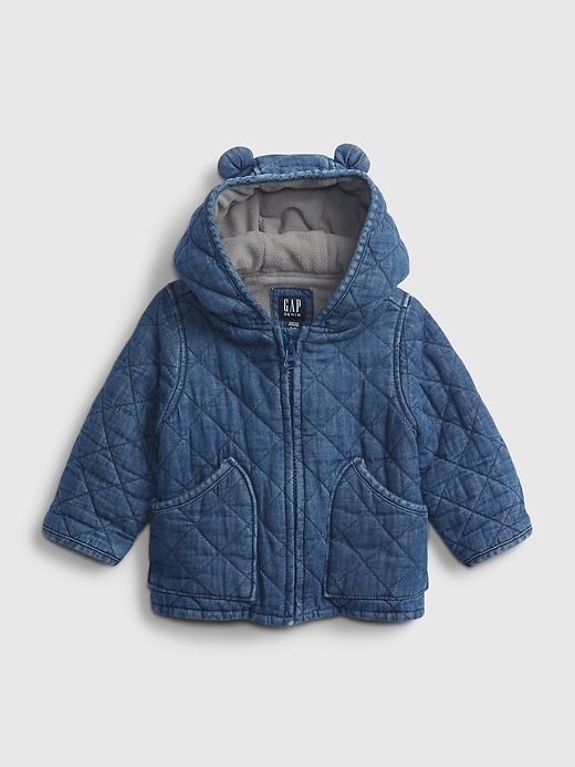 Image number 1 showing, Baby Quilted Denim Jacket