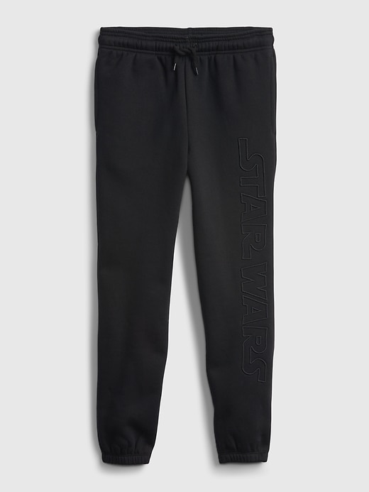 2 of 8 showing, with the color true black of product GapKids &#124 Star Wars™ Joggers
