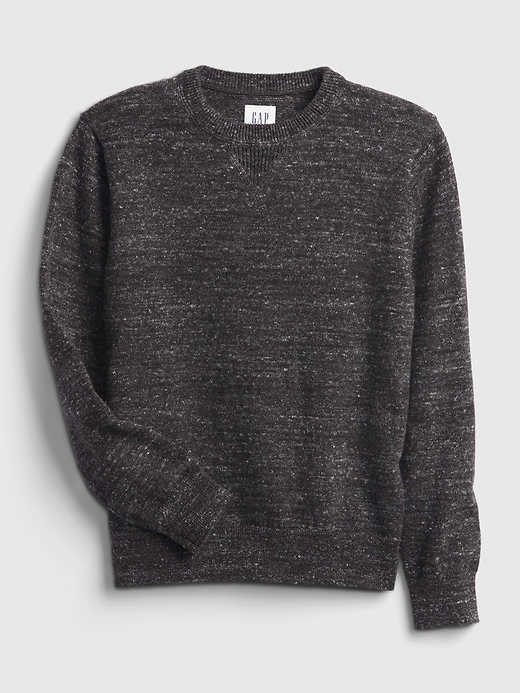 1 of 8 showing, with the color charcoal grey of product Kids Crewneck Sweater