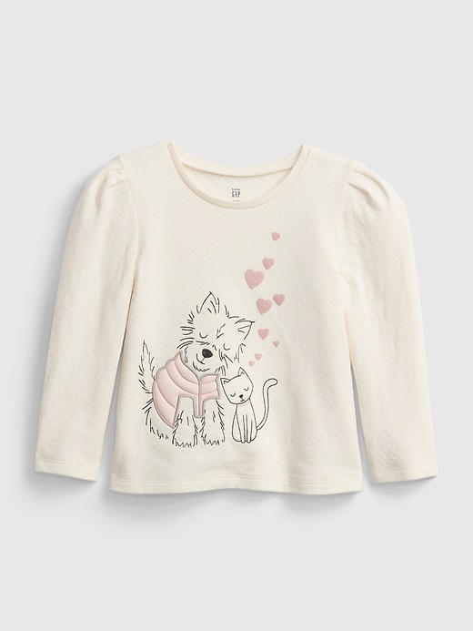 Image number 1 showing, Toddler Puff Sleeve Graphic T-Shirt