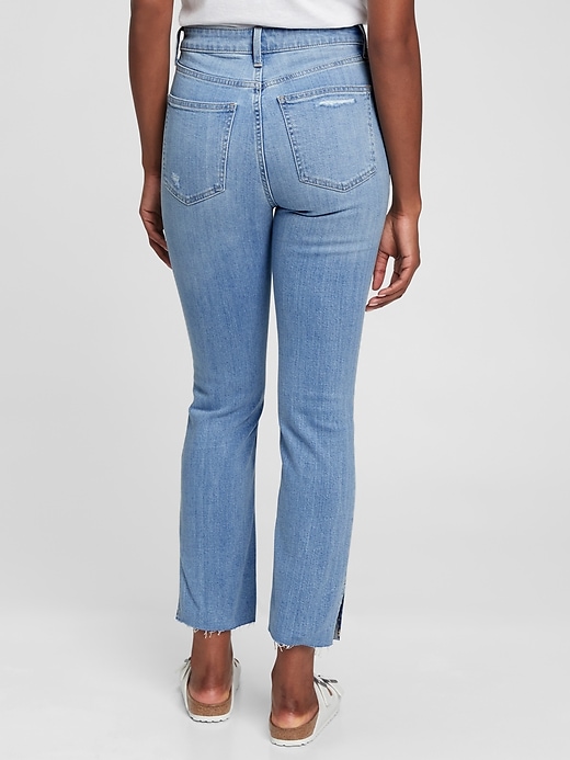 2 of 8 showing, with the color light indigo of product Sky High Rise Vintage Slim Jeans with Washwell