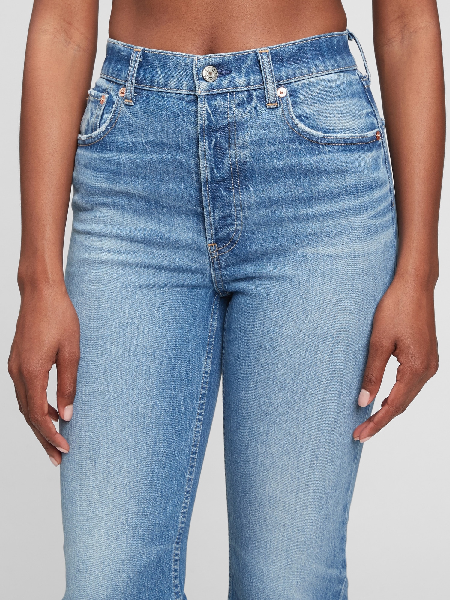 High Rise Cheeky Straight Jeans with Washwell | Gap