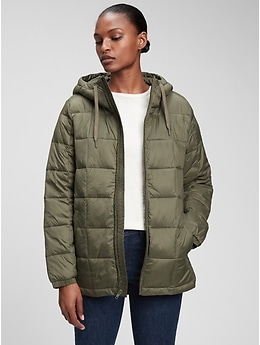 gap long puffer jacket