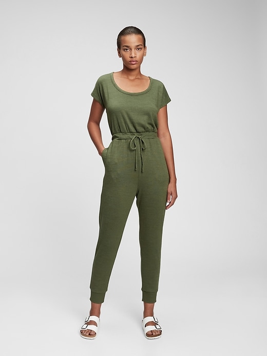1 of 8 showing, with the color army jacket green of product Softspun Jumpsuit