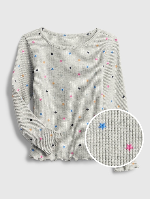 View large product image 1 of 1. Toddler Waffle-Knit Print T-Shirt