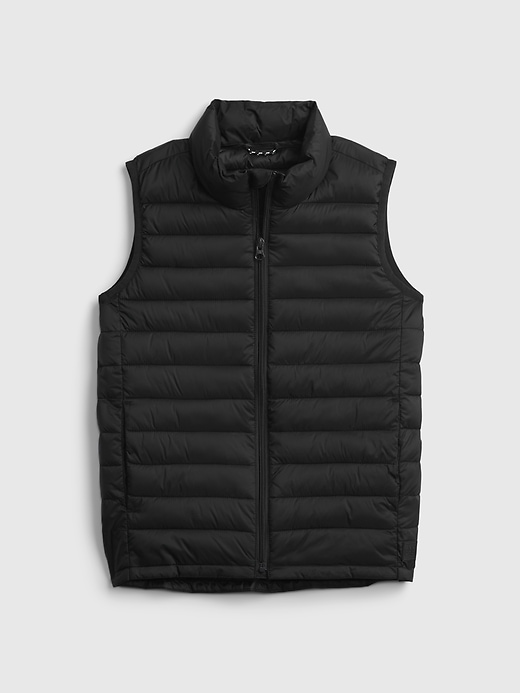 1 of 8 showing, with the color true black of product Kids Recycled ColdControl Puffer Vest