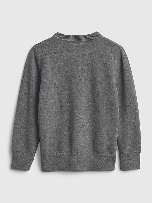 2 of 8 showing, with the color heather grey of product babyGap &#124 Disney Mickey Mouse Graphic Crewneck Sweater