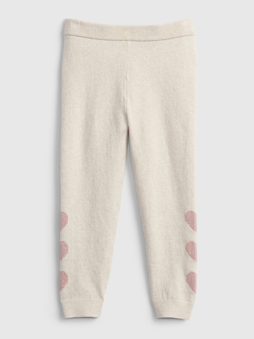 1 of 8 showing, with the color oatmeal beige of product Toddler Sweater Leggings