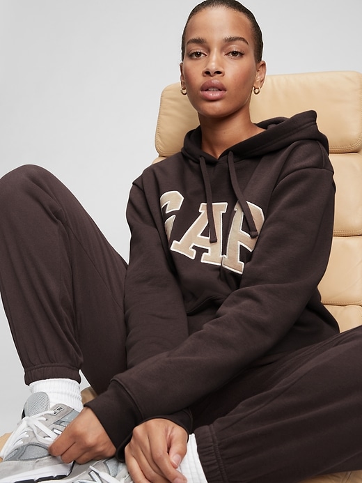 Image number 3 showing, Brown Logo Hoodie