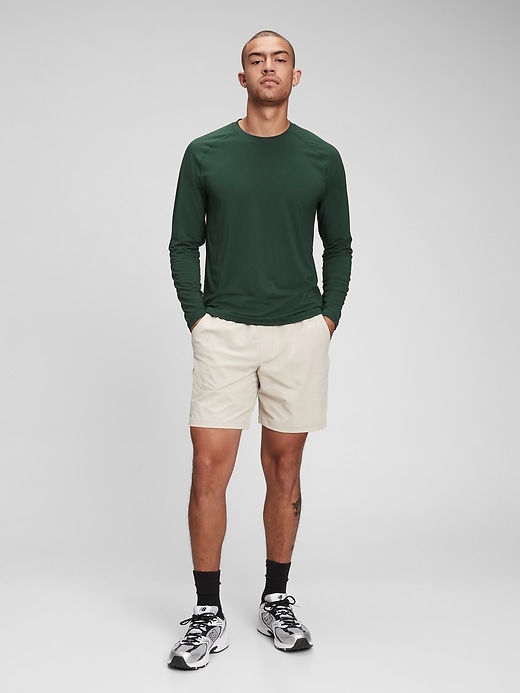 1 of 8 showing, with the color campus green of product GapFit Recycled Active T-Shirt