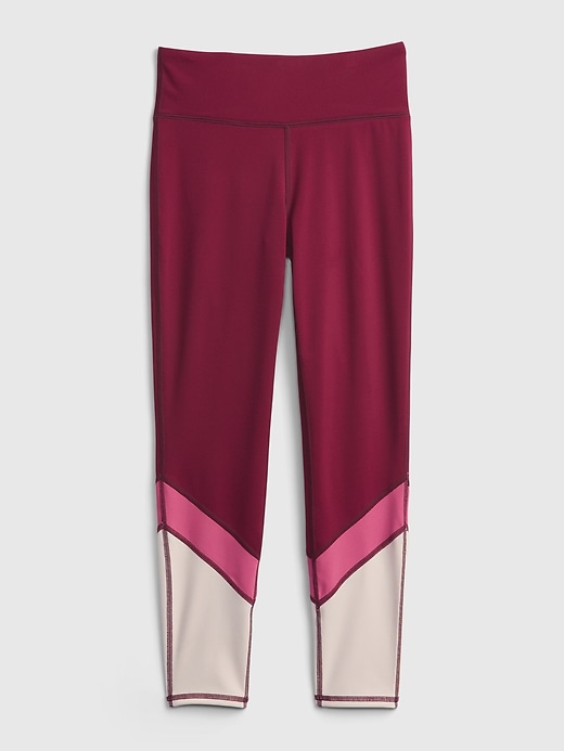 1 of 8 showing, with the color red delicious of product Kids GapFit Colorblock Leggings