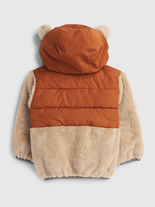 2 of 8 showing, with the color khaki brown of product babyGap &#124 Star Wars™ Sherpa Jacket