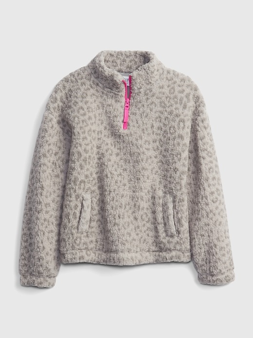 View large product image 1 of 1. Kids Sherpa Quarter-Zip Sweater