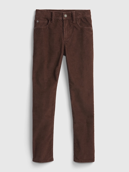 1 of 8 showing, with the color brown of product Kids Slim Fit Corduroy Pants