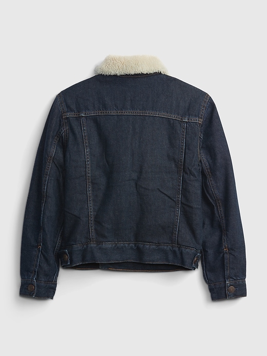 Image number 3 showing, Kids Sherpa Lined Denim Jacket