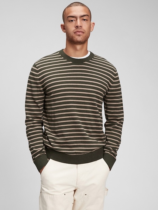 Image number 6 showing, Mainstay Striped Crewneck Sweater