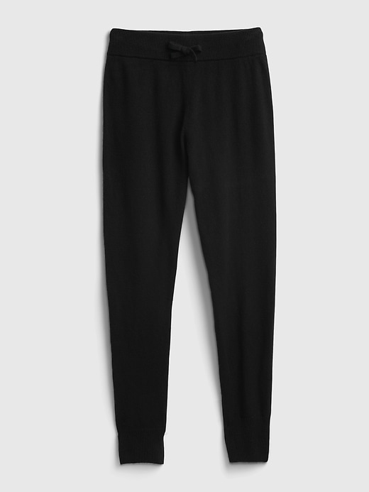 1 of 8 showing, with the color true black of product Kids Soft Brushed Joggers