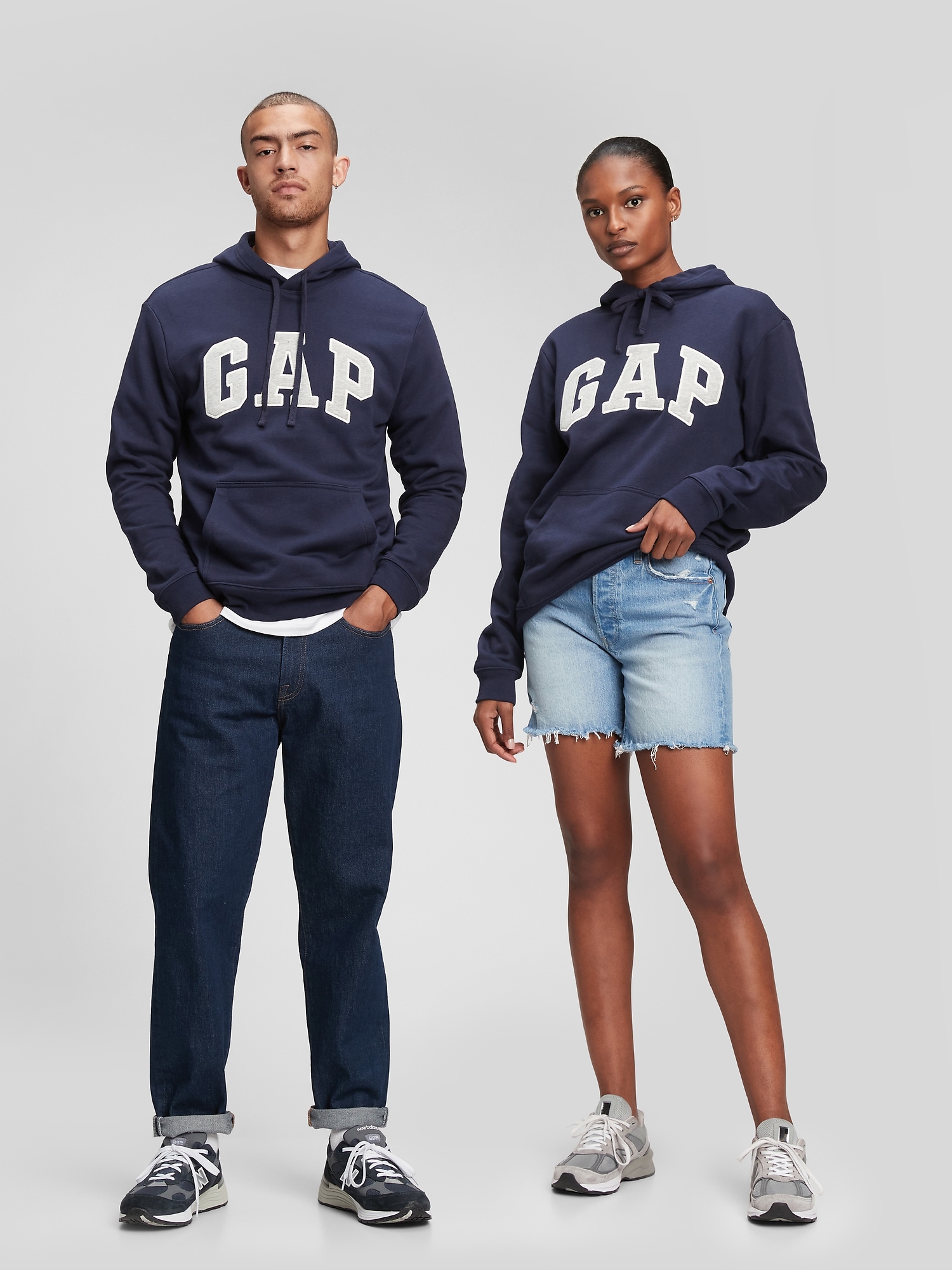 Gap Arch Logo Hoodie In Tapestry Navy