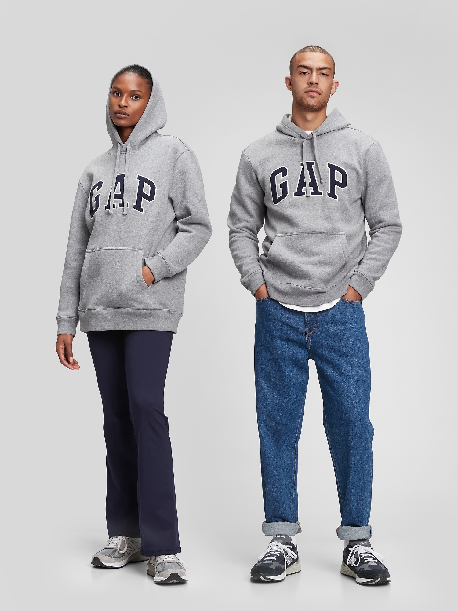 Gap Arch Logo Hoodie gray. 1