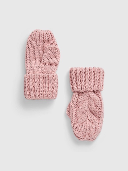 View large product image 1 of 1. Toddler Cable Knit Mittens