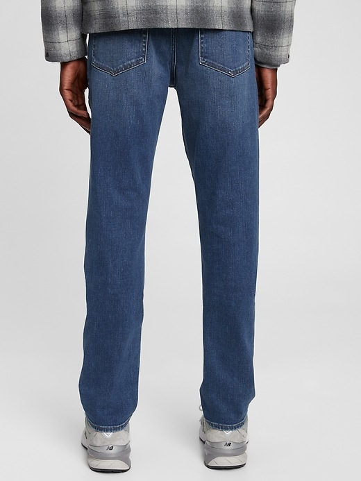 2 of 8 showing, with the color medium indigo of product Soft Wear Slim Jeans with Washwell