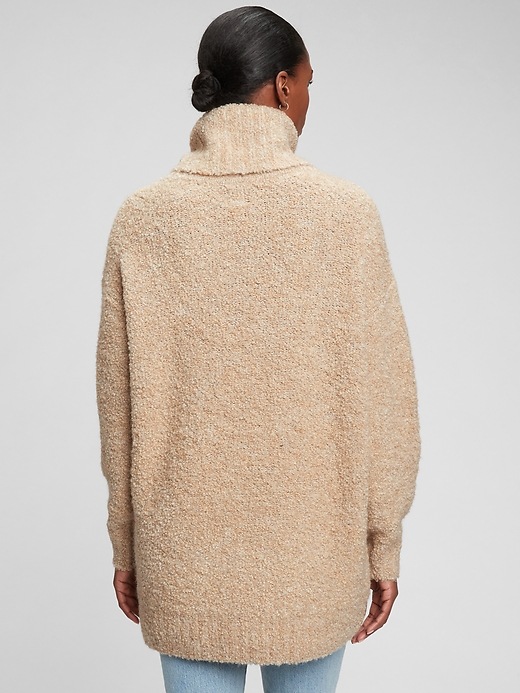 Image number 2 showing, Cozy Boucle Turtleneck Tunic Sweater