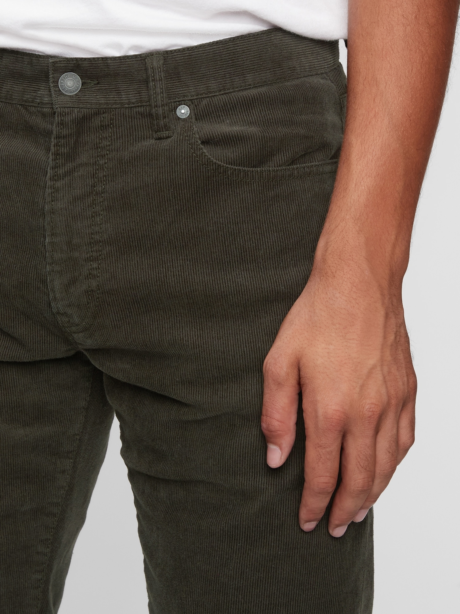 Corduroy Straight Leg Pants with Washwell Gap