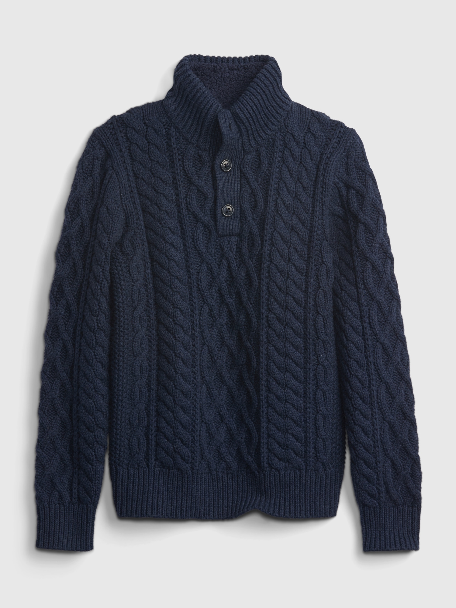Kids Mockneck Cable Knit Sweater Gap