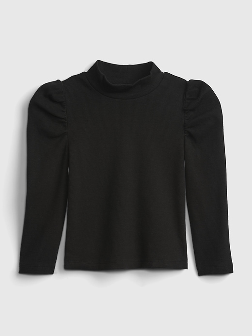 Image number 1 showing, Toddler Puff Sleeve Turtleneck Top