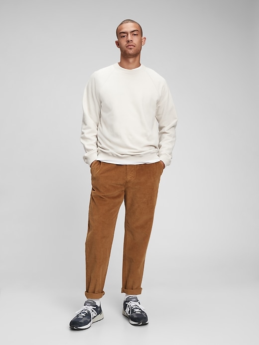 1 of 8 showing, with the color palomino brown of product Relaxed Taper Corduroy Pull-On Pants with GapFlex