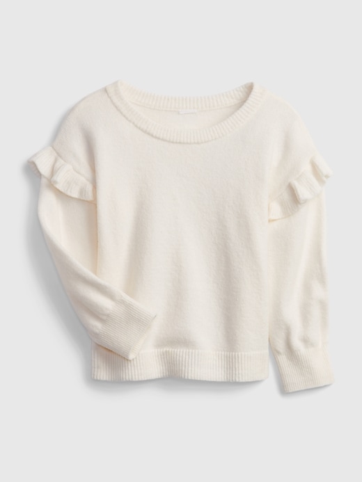 Image number 4 showing, Toddler Brushed Ruffle Sweater